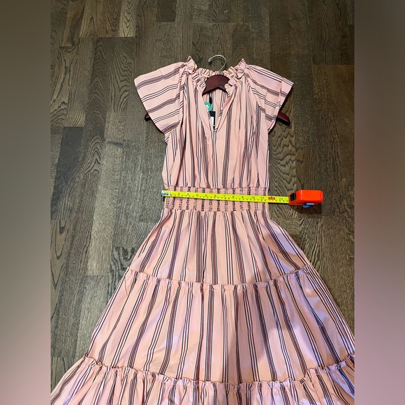 Rails Amelia Dress in Coral Navy Stripe SMALL NWT - Picture 7 of 8